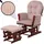 MCW Relaxsessel MCW-C76 Cord 320 g/m2 80 x 100 x 80 cm Rosa mit Hocker