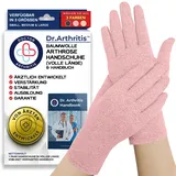 Von Ärzten Entworfen, Arthrose Handschuhe, Weiche Kompressionshandschuhe, Arthritis Vollfingerhandschuhe für Damen/Herren, für Raynauds-Krankheit und Karpaltunnel, Pink, M