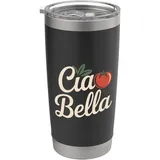 Ciao Bella Italien Tomate Retro Vintage Motiv Doppelwandiger Edelstahl-Thermobecher