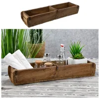 CEPEWA GmbH Holzkiste Ziegelform 60 x 15 cm 1-tlg. Altholz Buche
