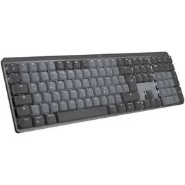 Logitech MX Mechanical Mini Grafit, Linear-Switches (Leise), DE-Layout (Qwertz), Logi Bolt Adapter, Bluetooth, USB-C, Unterstützt von Logi Options+