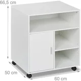 Relaxdays Rollcontainer 66,5 x 60 x 50 cm weiß