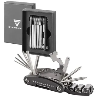 STAHLWERK Multitool Multifunktionswerkzeug faltbares Fahrrad Reparaturwerkzeug