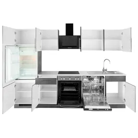 WIHO KÜCHEN Küchenzeile Cali 280 cm grau