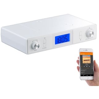 Stereo-FM-Küchen-Unterbauradio mit Bluetooth, Timer, Wecker, LCD, PLL