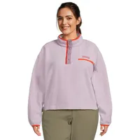 Columbia Cropped Fleece Pullover Sweatshirt Lavender Pearl M