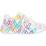 SKECHERS Uno Lite-Spread The Love Kinder Mädchen Sneaker Turnschuhe weiß/bunt/neon, Größe:31, Farbe:Weiß