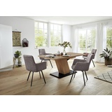 Hela Essgruppe »GESA«, (5 tlg., 1 Tisch / 4 Stühle), braun (artisan eiche, vintage grau, schwarz) Essgruppen