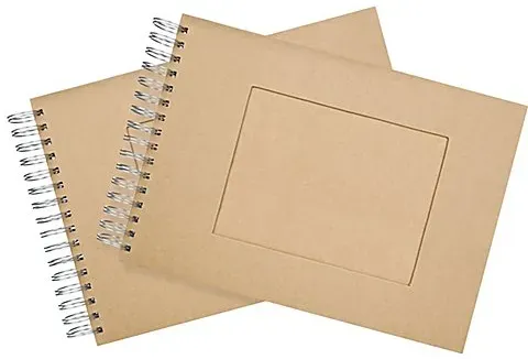 Pappalbum, mit Sichtfenster, 21 x 15 cm, 60 Blatt, 2 Stück