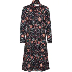 Baumwoll-Mix-Kleid, Druck anthrazit, 36