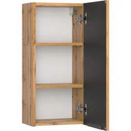 WELLTIME Hängeschrank WELLTIME, braun (wotaneiche), B:30cm H:64cm T:20cm, Holzwerkstoff, Schränke, Hängeschrank, Welltime, Breite 30 cm, reversibel, 1-türig