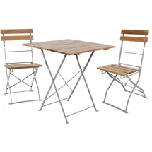 Mojawo 3-tlg Biergartenmöbel Bistroset Balkonset Klapptisch + 2 Klappstühle