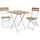 Mojawo 3-tlg Biergartenmöbel Bistroset Balkonset Klapptisch + 2 Klappstühle