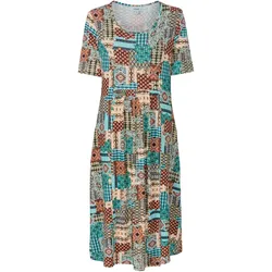 Viskose-Mix-Kleid, Druck salbei, 54
