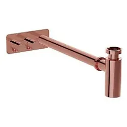 Vitra Plural Design-Siphon-Set A4515626 Kupfer, mit Eckventilen links
