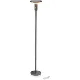 esotec Solar-Stehlampe TALINO | LED-Stehlampe Stehleuchte Leselampe Dekkoleuchte dimmbar Solarleuchte mit Standfuß Solarmodul Touch-Bedienung USB-aufladbar METALL IP44 wetterfest H=137cm 102765