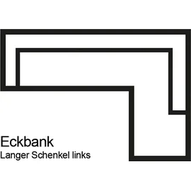 exxpo - sofa fashion Eckbank »Barista«, Frei im Raum stellbar, grau, Sitzbänke, 91685142-0 B/H/T: 157 cm x 82 cm x 245 cm