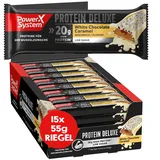 Protein Riegel Deluxe White Chocolate Caramel 15 x 55g High 35% Eiweiß