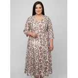 Inspirationen Etuikleid Druck-Kleid Weiß 48