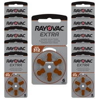 Rayovac Puretone Ltd 312 Hörgerätebatterien mit neuer Sound Fusion Technologie | 66 Batterien im Lieferumfang enthalten, 6 Batterien GRATIS