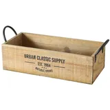 Boltze Aufbewahrungsbox Supply Holz Schwarz 46 cm Länge