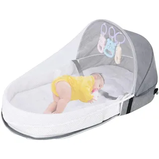 Baby Reisebett, Faltbare Wiege Für Das Bett Bionic, Portable Reisebettzelt Für Babys, Mit Moskitohaube, Baby Stubenwagen Für 0-24 Monate