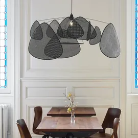 MARKET SET Screen XL 3-flg. 110 cm rund Schwarz/Holz