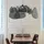 MARKET SET Screen XL 3-flg. 110 cm rund Schwarz/Holz