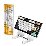 SUEHIODHY 2-stöckiger Tastatur-Display-Ständer, transparenter Acryl-Tablet-Ständer, mechanischer Tastatur-Halter, Aufbewahrungsständer für Tablet-Bilderrahmenblet-Bilderrahmen