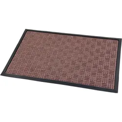 Gummi-Reinigungsmatte, für Innenbereiche, Zick-Zack-Formen, 90 x 150 cm, braun