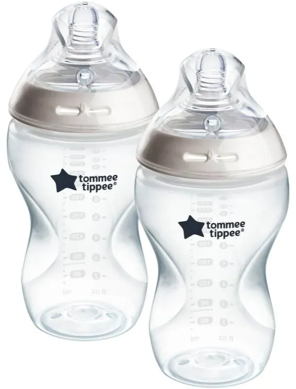 Tommee Tippee Natural Start Anti-Colic selbststerilisierende Babyflasche Medium Flow 3 m+ 2x340 ml