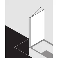 Kermi Pega Seitenwand verkürzt auf Badewanne PETVD07016VNK 70x160cm, silber hochglanz ESG Arena C