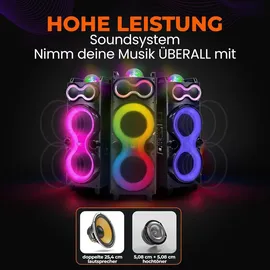 Pyle Audio Partybox 240Watt schwarz