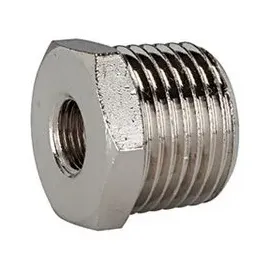 Riegler Reduziernippel, R 1/2 a., G 1/8 i., SW 22, Messing vernickelt