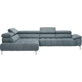 belluti Ecksofa, Metall, 5-Sitzer, Ottomane links, L-Form, cm, Goldenes M, Typenauswahl, Stoffauswahl, seitenverkehrt erhältlich, Rücken echt, Wohnzimmer, Sofas & Couches, Wohnlandschaften, Ecksofas