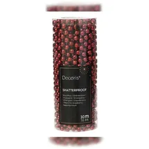 Christmas Decorations Perlenkette 8mm, Kunststoff 10m Lang ochsenblut