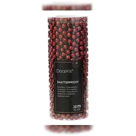 Christmas Decorations Perlenkette 8mm, Kunststoff 10m Lang ochsenblut