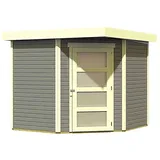 Woodfeeling Schwandorf 5 2,38 x 2,42 m terragrau
