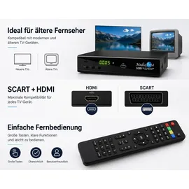 MediaArt Türkische TV Sat Receiver MEDIAART- 4 Full HD Astra + Türksat programmiert USB