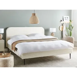 Beliani Flayat 180 x 200 cm Cremeweiß Schwarz