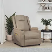 VidaXL Massagesessel Cappuccino-Braun Kunstleder