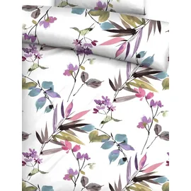 biberna Frühling Blumen Lila 135 x 200 cm + 80 x 80 cm