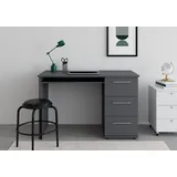 vogl möbelfabrik Schreibtisch VOGL MÖBELFABRIK "Tobi, wahlweise mit 3 Schubkästen oder 1 Schubkasten/1 Tür", grau (anthrazit), B:115cm H:73cm T:56cm, Tische, Schreibtisch, optional mit Tastaturauszug, Breite 115 cm
