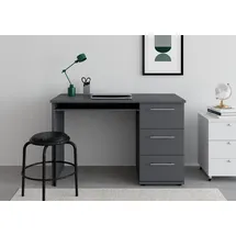 vogl möbelfabrik Schreibtisch VOGL MÖBELFABRIK "Tobi, wahlweise mit 3 Schubkästen oder 1 Schubkasten/1 Tür", grau (anthrazit), B:115cm H:73cm T:56cm, Tische, Schreibtisch, optional mit Tastaturauszug, Breite 115 cm