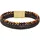 Boss SPHERE MIXED Lederarmband mit Onyx oder Tigerauge braun 19 cm