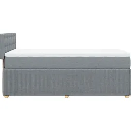 vidaXL Boxspringbett 100 x 200 cm Hellgrau