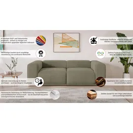 s.Oliver Big-Sofa S.OLIVER "EMMERIK Designersofa, 3-Sitzer mit Wellenfederung, B/T/H: 242/98/73 cm", grau (anthrazit), B:242,5cm H:73cm T:98cm, 100% Polyester, Sofas, Big-Sofa, hoher Sitzkomfort, gemütlich und modern, auch in Cord