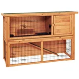 dehner lieblinge Kaninchenstall Hoppel, ca. B136,4/H92/T50 cm, Hellbraun