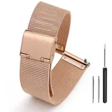 ADALLOR® Uhrenarmbander 20mm 22mm 24mm 18mm 16mm Uhrenarmbänder, Smartwatch Ersatzarmbã¤nder Zubehör, Metall Mesh Wechselarmband für Herren Damen mit Uhrenwerkzeug, Ersatzarmband Edelstahl