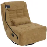 Mendler Relaxsessel HWC-P92 Chenille 82 x 96 x 0 cm Gelb mit Liegeposition